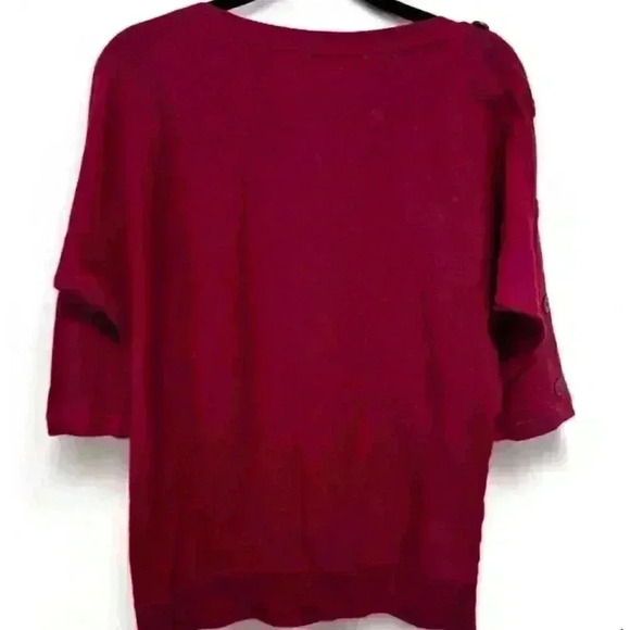 The Limited Women's maroon Button Shoulder Knit Sweater Size Medium - Picture 4 of 8